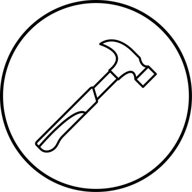 Çekiç ikonu vektör illüstrasyonu