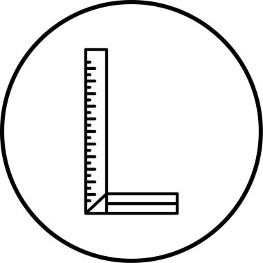 cetvel simgesi, vektör illüstrasyonu