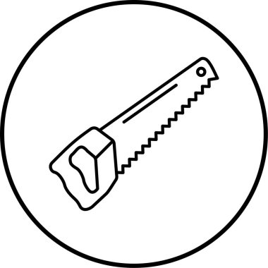 Testere simgesinin vektör illüstrasyonu