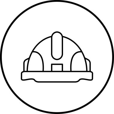 Miğfer. Web simgesi basit illüstrasyon