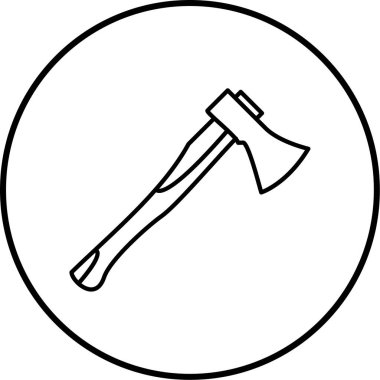 Balta düz simgesi izole vektör illüstrasyonu