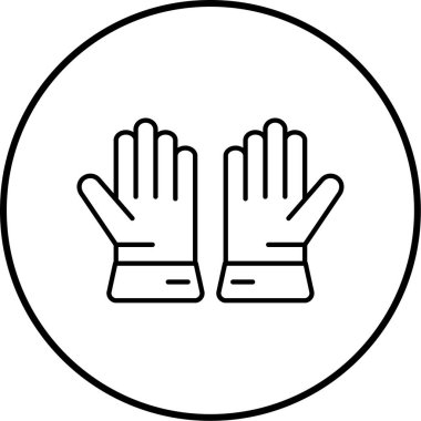 Eldivenler vektör düz renk simgesi