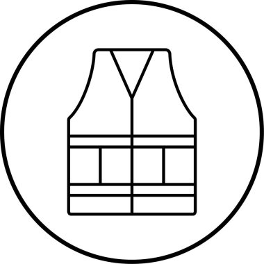 Yelek simgesinin vektör illüstrasyonu