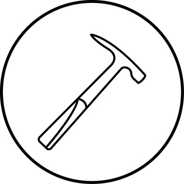 Çekiç simgesinin vektör illüstrasyonu