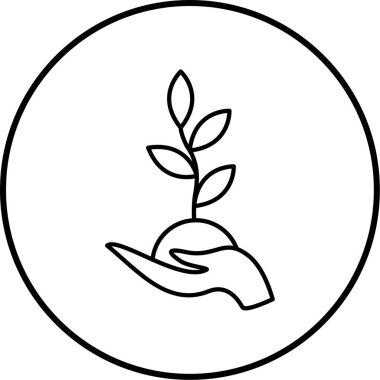 Filiz simgesinin vektör illüstrasyonu