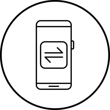 Cep telefonu simgesi, vektör illüstrasyonu