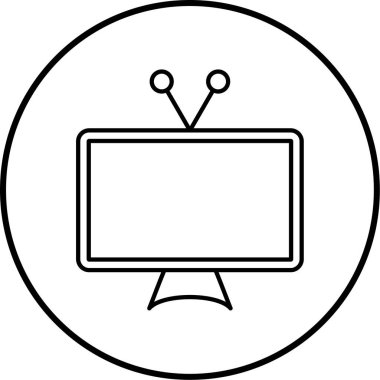 TV simgesi vektör illüstrasyonu
