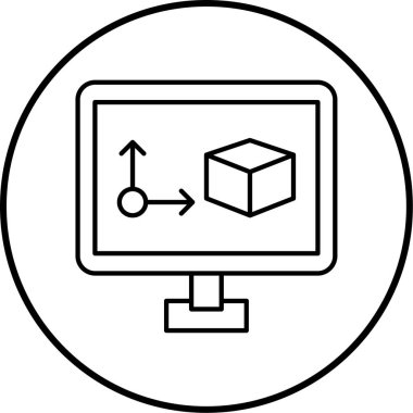 Modern siyah simgenin vektör illüstrasyonu
