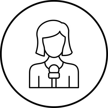 Kadın simgesinin vektör illüstrasyonu