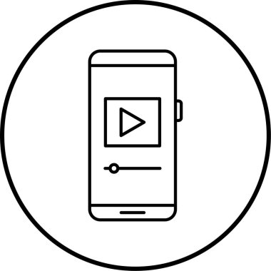 Cep telefonu simgesi, vektör illüstrasyonu