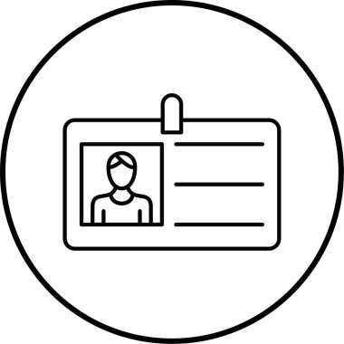 kimlik kartı vektör resimleme simgesi