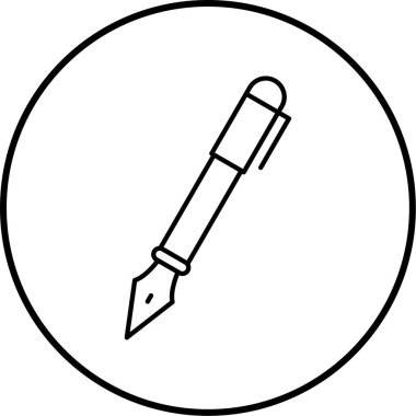 Kalem. Web simgesi basit illüstrasyon