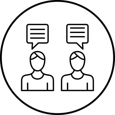 İnsanların vektör illüstrasyonu ve sosyal ağ simgesi