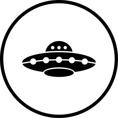 uzay gemisi simgesi, vektör illüstrasyonu