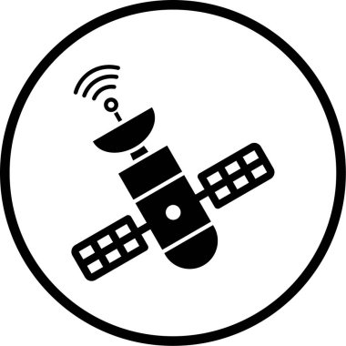 Uydu. Web simgesi basit illüstrasyon