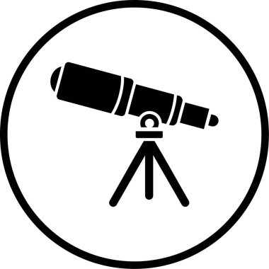 Teleskop. Web simgesi basit illüstrasyon