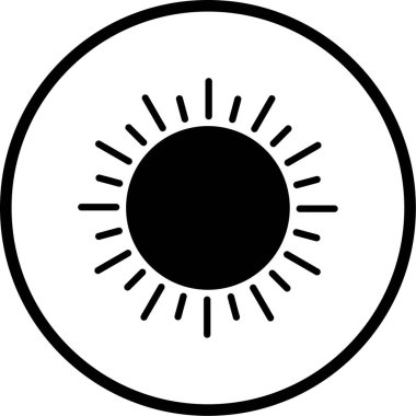 Güneş. Web simgesi basit illüstrasyon