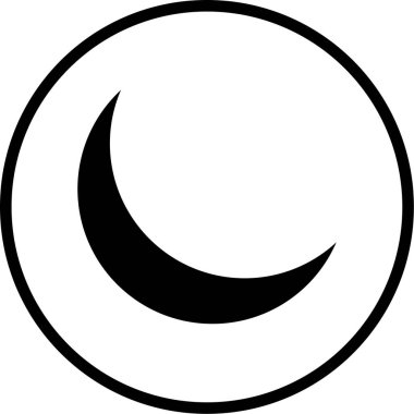 Ay. Web simgesi basit illüstrasyon