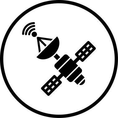 Uydu. Web simgesi basit illüstrasyon