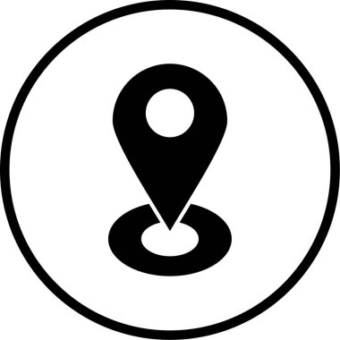 harita pin simgesi, vektör illüstrasyonu