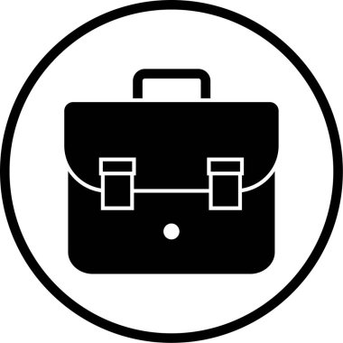 Evrak çantası simgesinin vektör illüstrasyonu