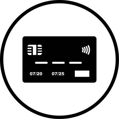 Kredi kartı vektör simgesi