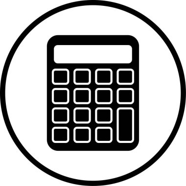 Hesap makinesi. Web simgesi basit illüstrasyon