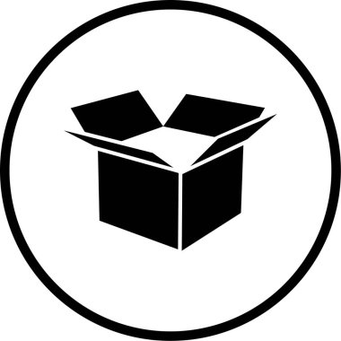 Kutu. Web simgesi basit illüstrasyon