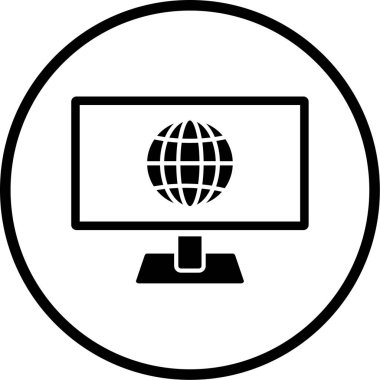 vektör lcd simgesi illüstrasyonu