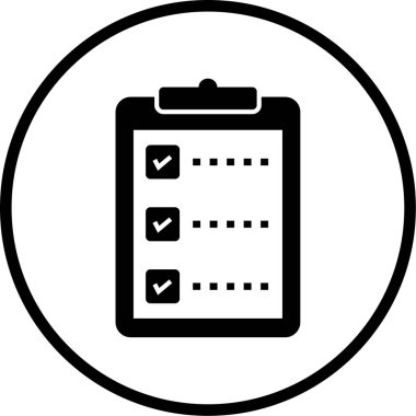 Kontrol listesi. Web simgesi basit illüstrasyon