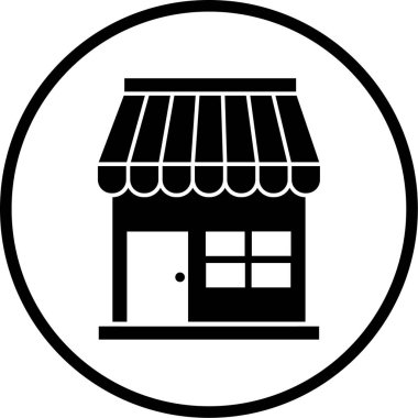 Dükkan. Web simgesi basit illüstrasyon