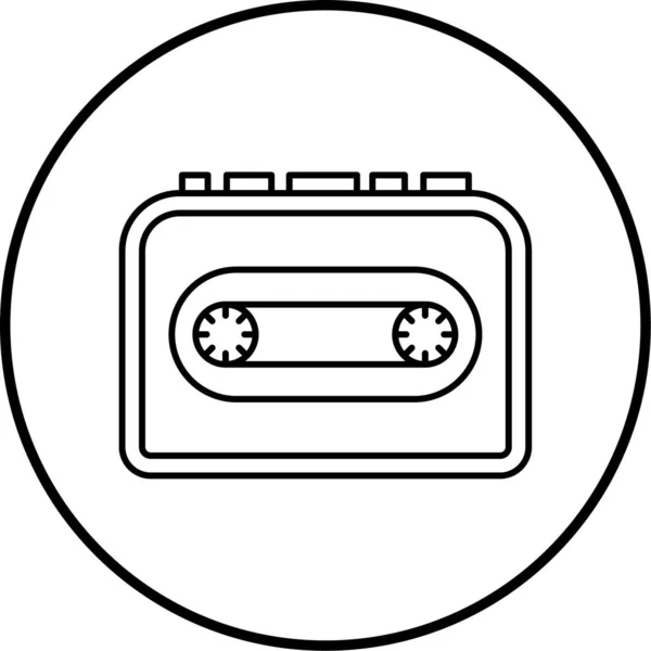 Cassette Icon Isolated Abstract Background — Stock Vector