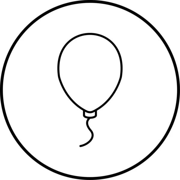 Vector Illustration Single Balloon Symbol — Stok Vektör