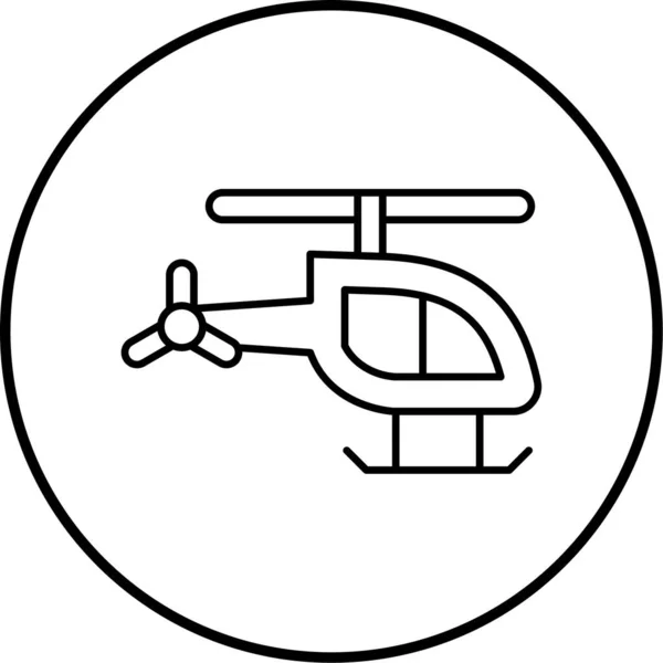 Helikopter Ikon Vektoros Ábrázolása — Stock Vector