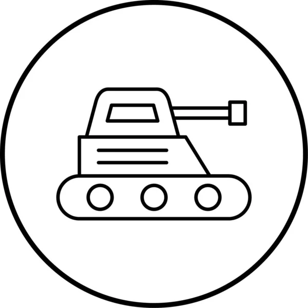 軍用戦車のアイコンのイラストです — ストックベクタ