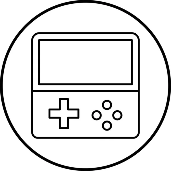 Consola Juegos Diseño Simple — Vector de stock