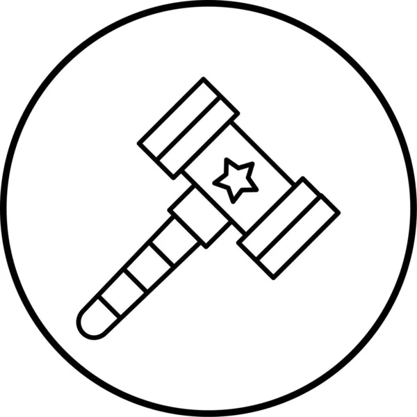 Hammer Web Symbol Einfache Illustration — Stockvektor