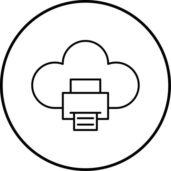 Informatique Nuage Icône Web — Image vectorielle