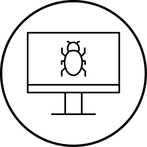 Illustrazione Vettoriale Del Monitor Del Computer — Vettoriale Stock
