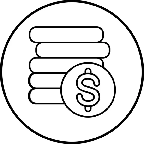 Доллар Иконка Сайта — стоковый вектор