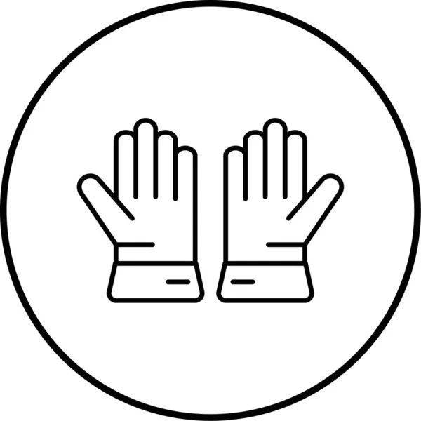 Gloves Vector Flat Color Icon — Stock Vector