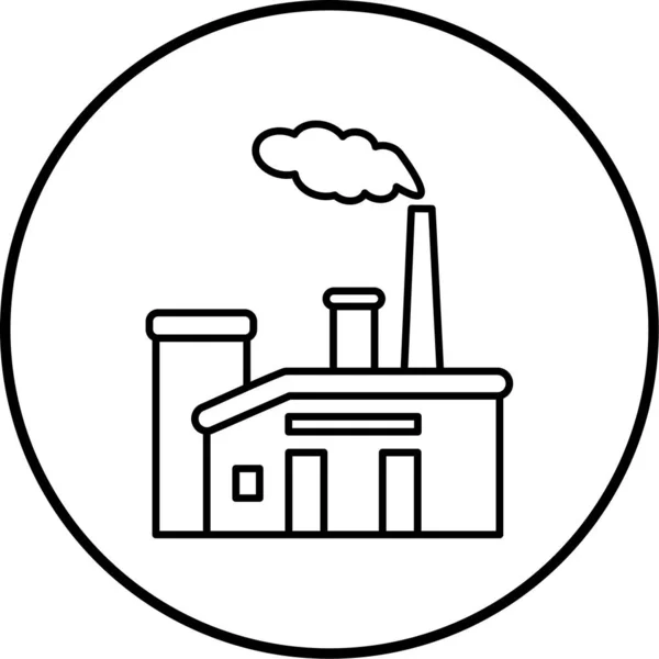 Fabrik Web Symbol Einfache Illustration — Stockvektor