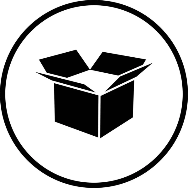 Caja Icono Web Ilustración Simple — Vector de stock