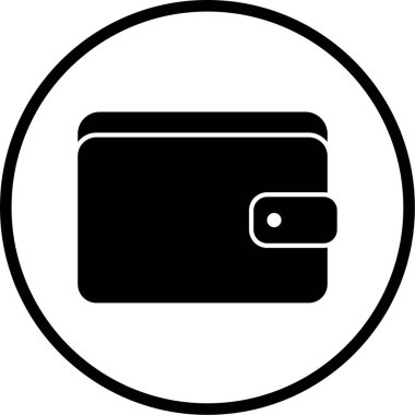 Cüzdan. Web simgesi basit illüstrasyon