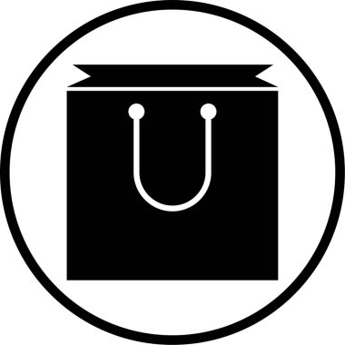 Alışveriş poşeti simgesinin vektör illüstrasyonu