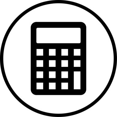 Hesap makinesi. Web simgesi basit illüstrasyon