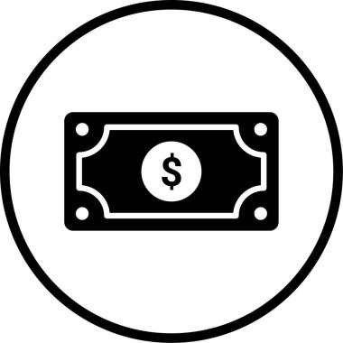 Dolar. Web simgesi basit illüstrasyon