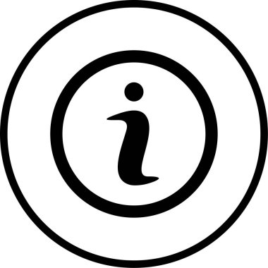 Bilgi. Web simgesi basit illüstrasyon