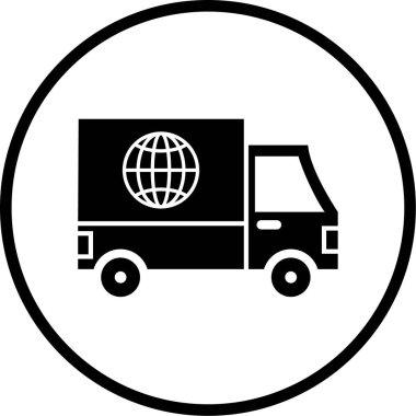 Teslimat kamyonunun vektör çizimi