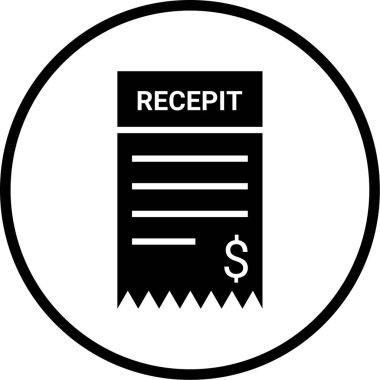 recepit. web icon simple illustration 